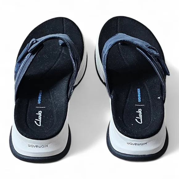 Clarks Navy Blue Flip Flops - Picture 4 of 7